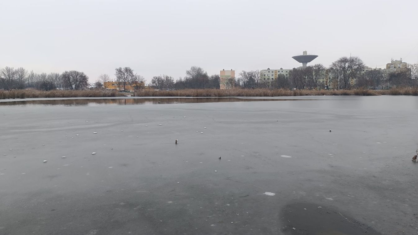 Veszélyes jég Szegeden: figyelmeztetnek a befagyott tavak miatt +videó