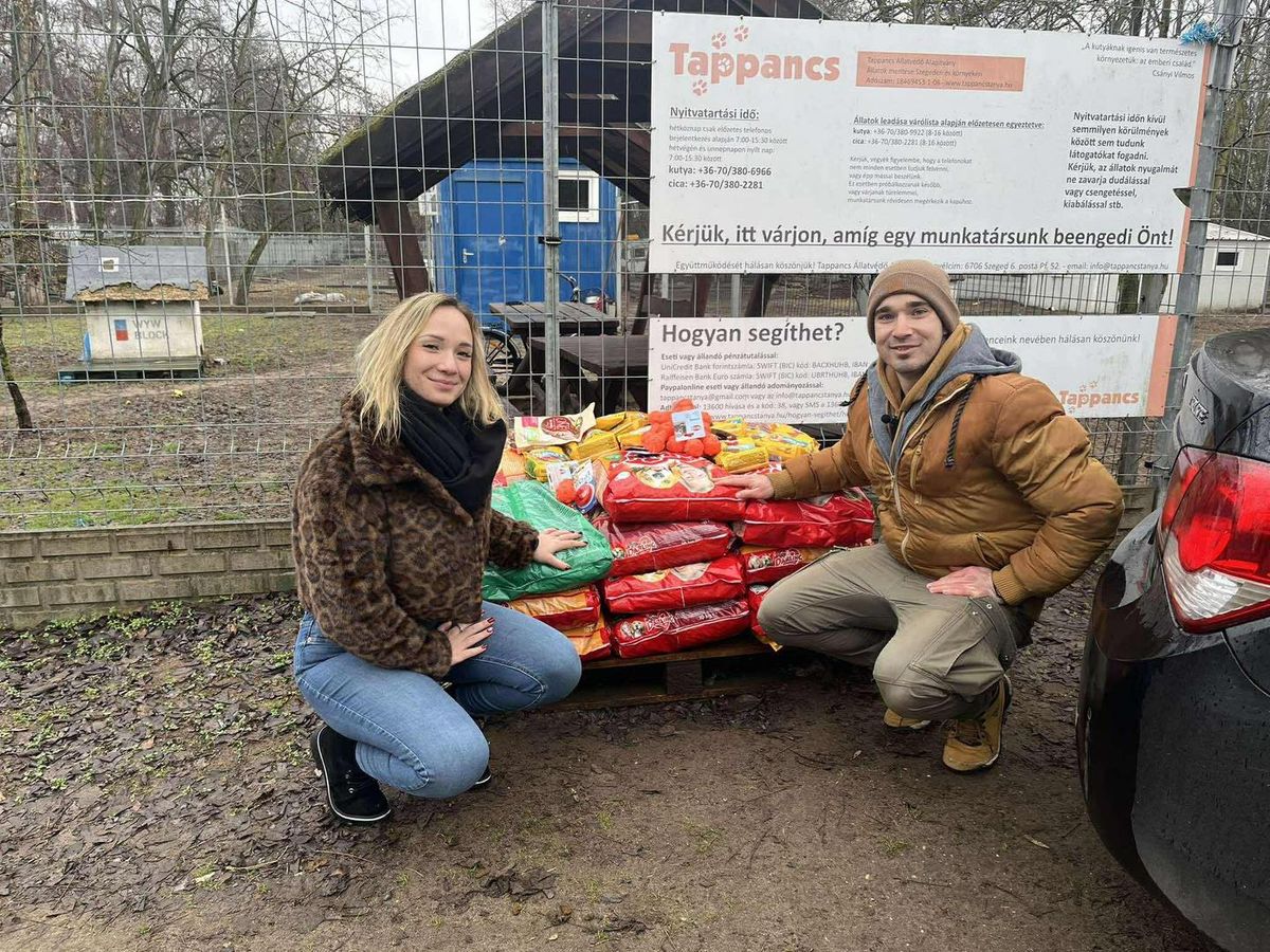 Röszkei határrendészek összefogása segítette a szegedi állatmenhelyet