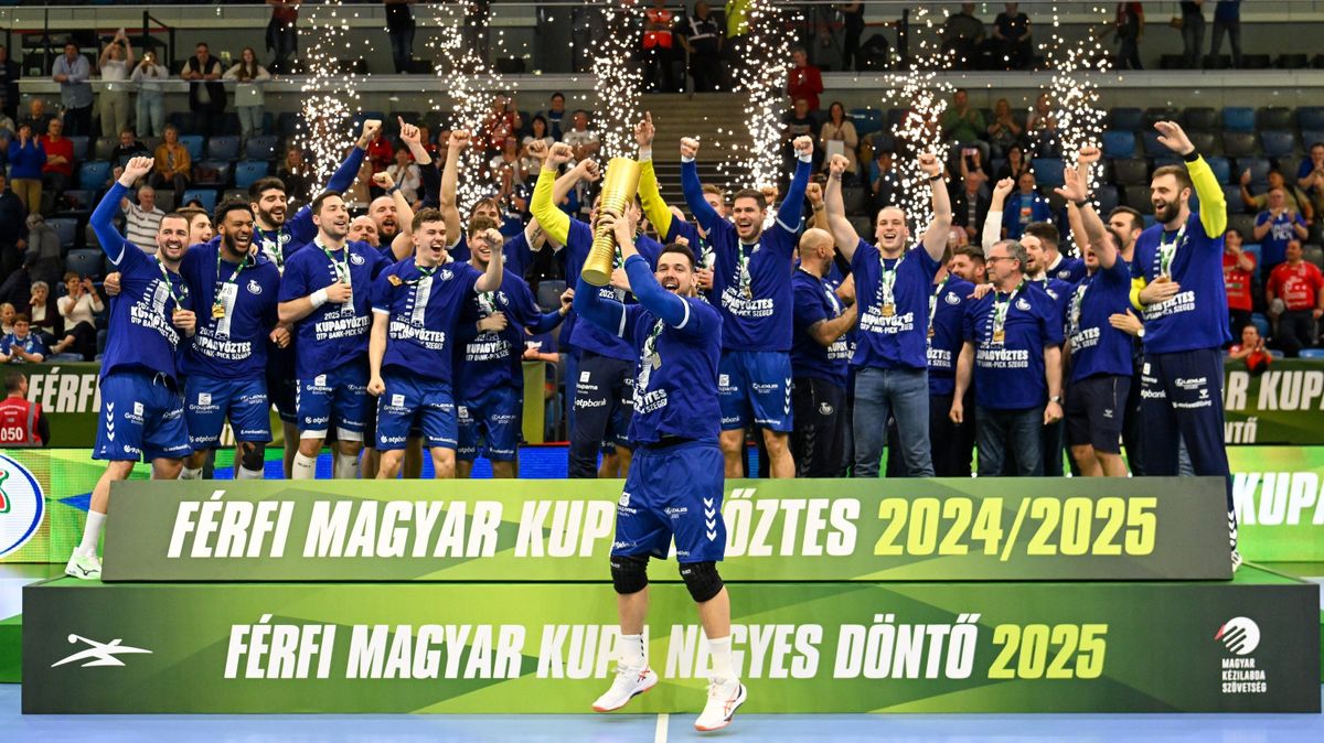 A Pick Szeged nyolcadik Magyar Kupáját nyerte 2025-ben. (Fotó: Illyés Tibor / MTI)