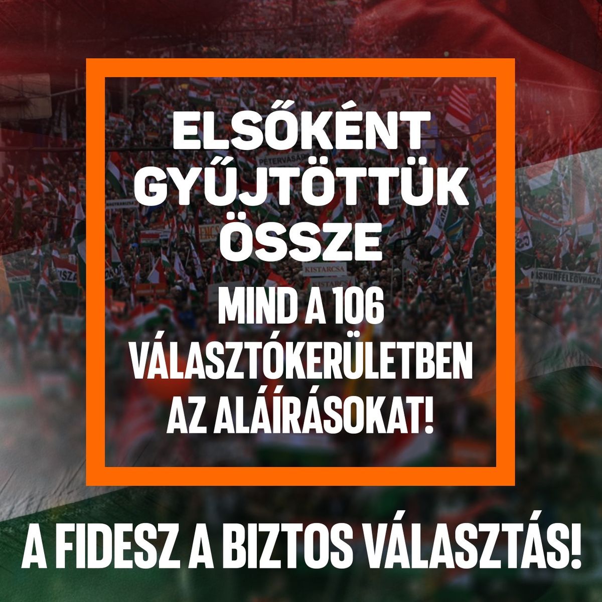 A Fidesz elsőként gyűjtötte össze az induláshoz szükséges aláírásokat. (Forrás: Fidesz)