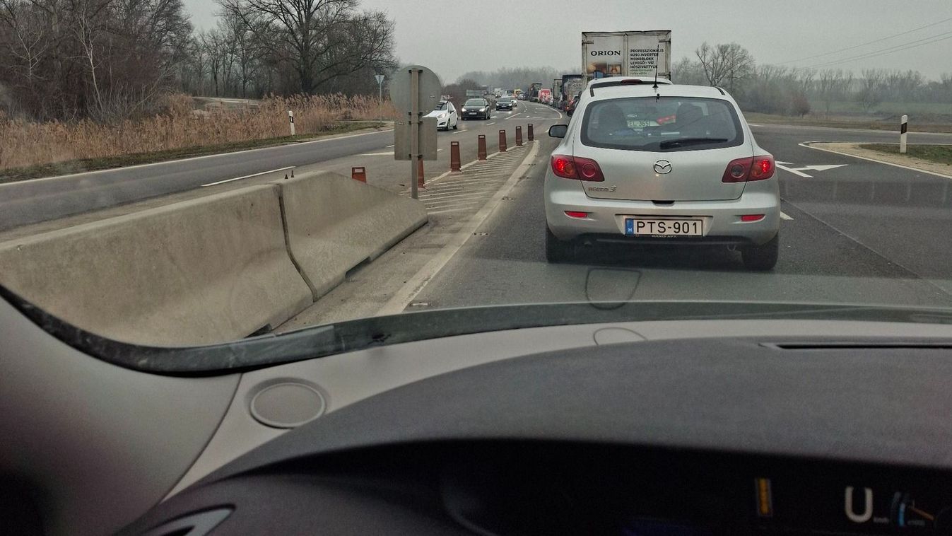 Félpályás lezárás az algyői hídon, nő a menetidő Szeged irányába