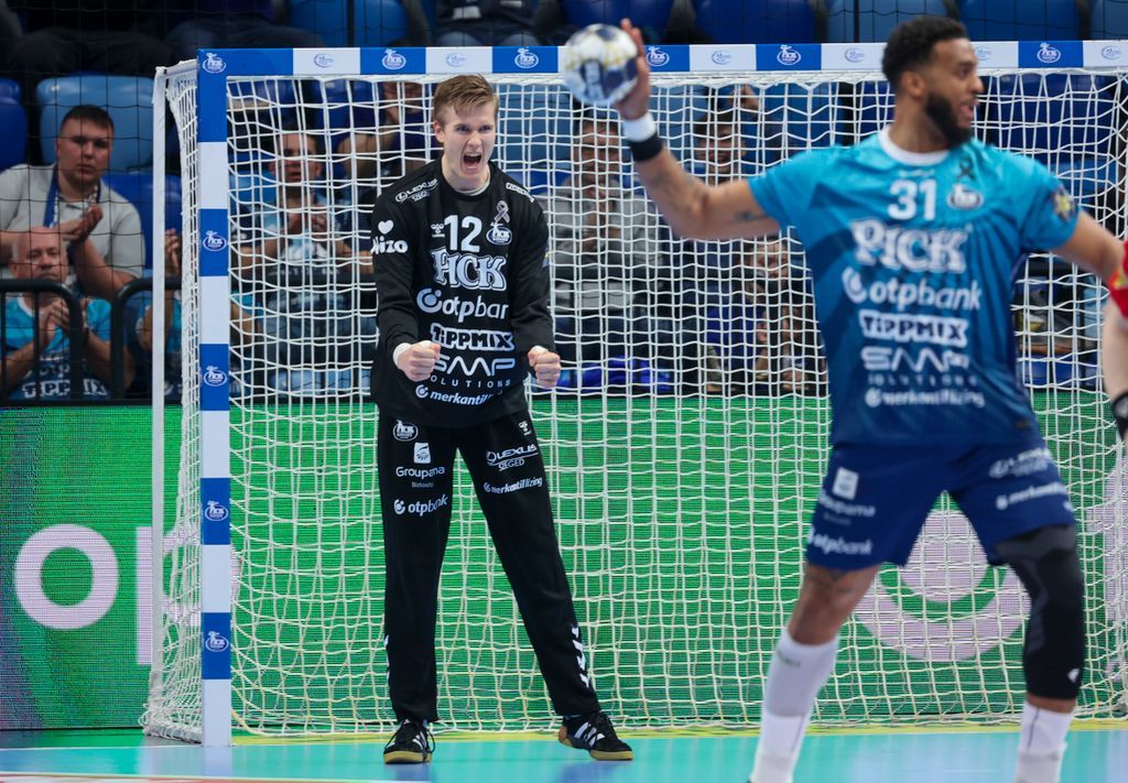 Csakúgy mint a dániai mérkőzésen, ezúttal is Tobias Thulin volt a Pick Szeged legjobbja a GOG ellen. (Fotó: Karnok Csaba/DM)