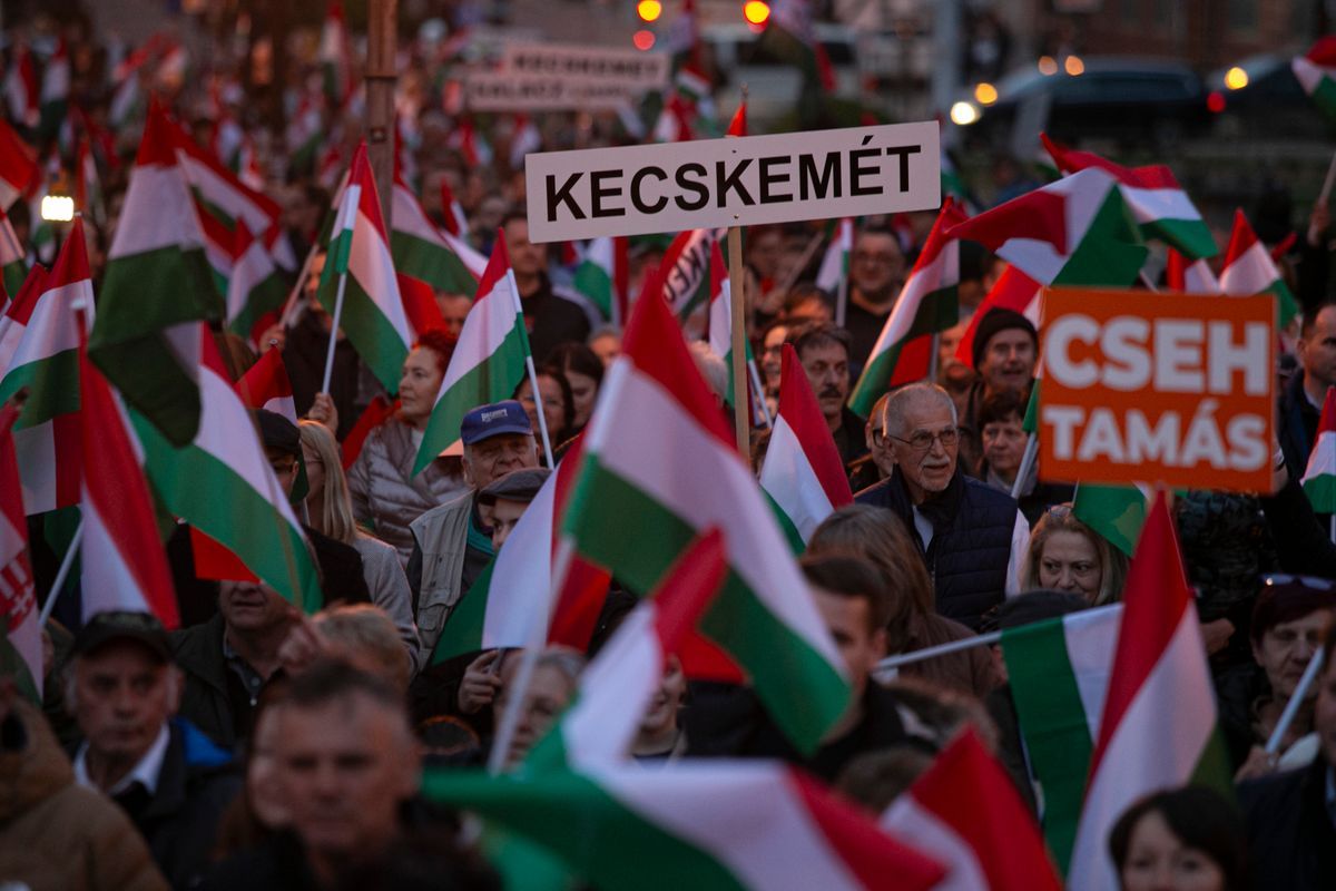 Kecskeméten is Békemenet vonult Orbán Viktor beszédének helyszínére