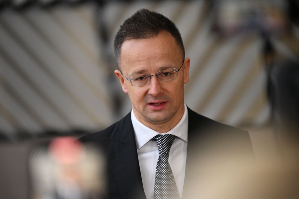 Szijjártó Péter szerint eljött az ideje, hogy fellázadjunk az ukrán zsarolás ellen. Fotó: DURSUN AYDEMIR / ANADOLU