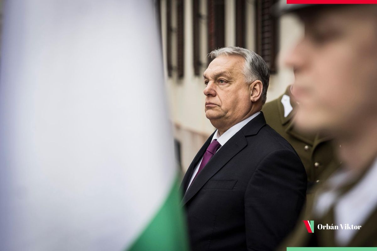 Orbán Viktor kijelentette: a magyar egy szabadságharcos nép. (Fotó: Miniszerelnöki Sajtóiroda)