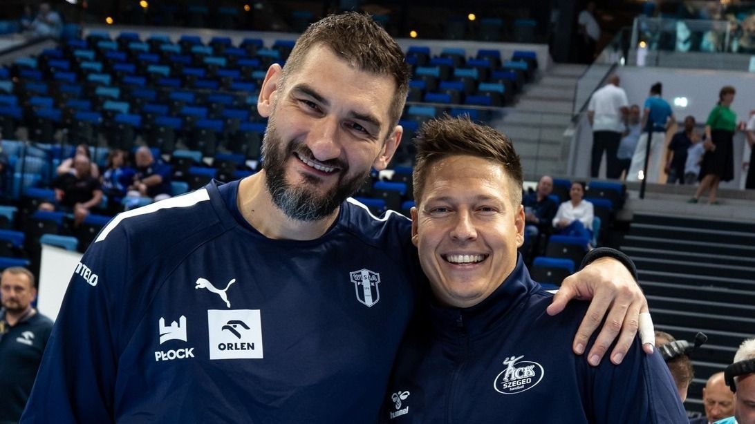 Az ősszel Szegeden összeállt egy fotóra a két jóbarát, Mirko Alilovic és Mikler Roland. (Fotó: Sólya Eliza)