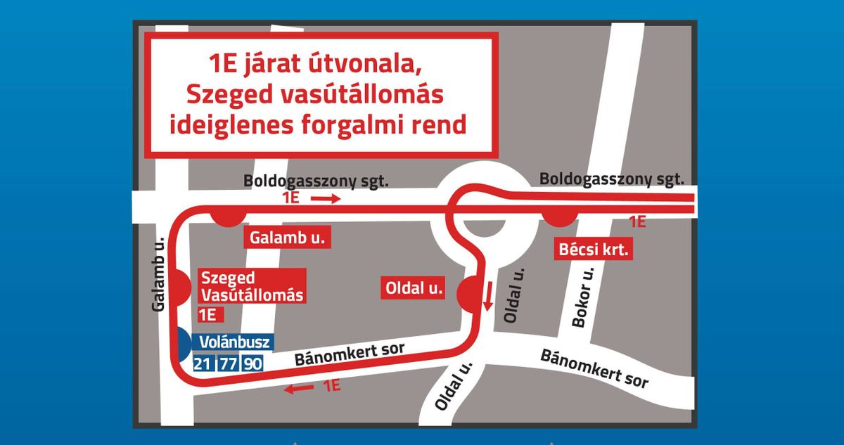 Több járat útvonala változik Szegeden