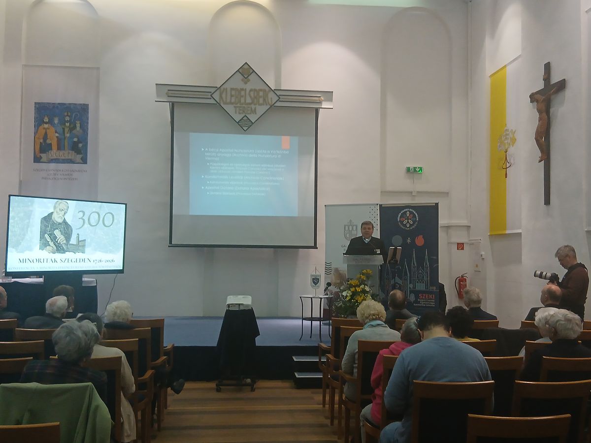A szegedi minorita rend 300 éves jubileumát egy nívós egyháztörténeti konferencia nyitotta meg. Fotó: SzegedMA