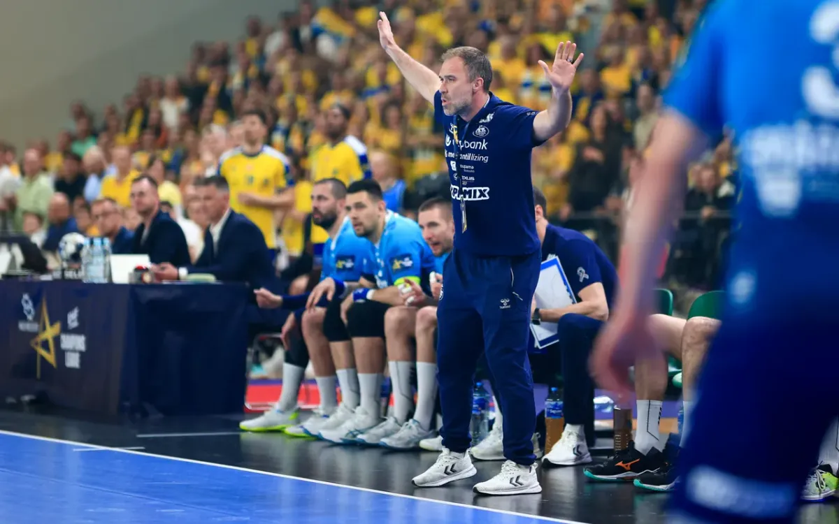 Michael Apelgren történelmi tettet hajtott végre a Pick Szeged kispadján. (Fotó: Tomasz Fafara)