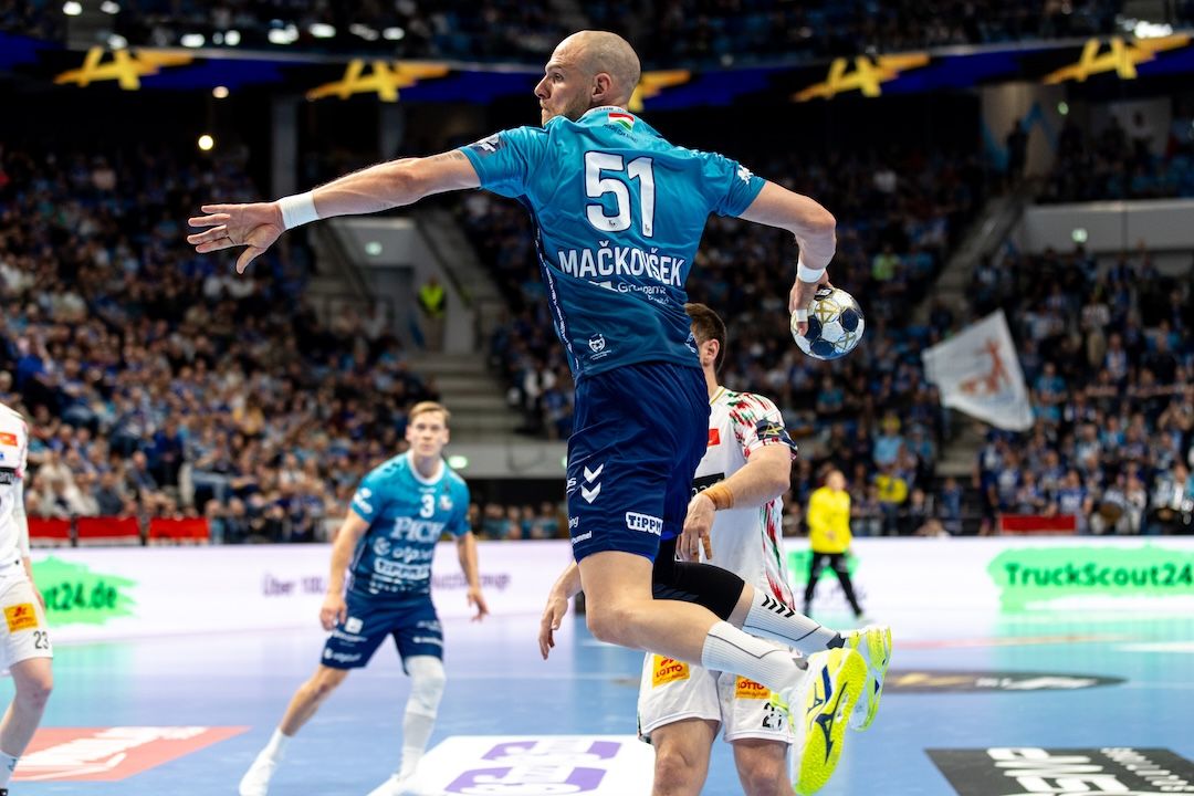Borut Mackovsek a Pick Szeged egyik legjobbja volt, hét góllal zárt a szlovén. (Fotó: Sólya Eliza)