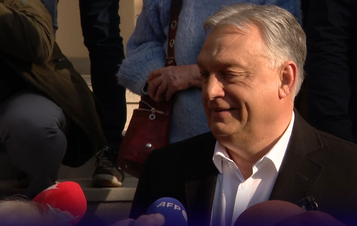 Orbán Viktor a szavazást követően sajtótájékoztatót tartott