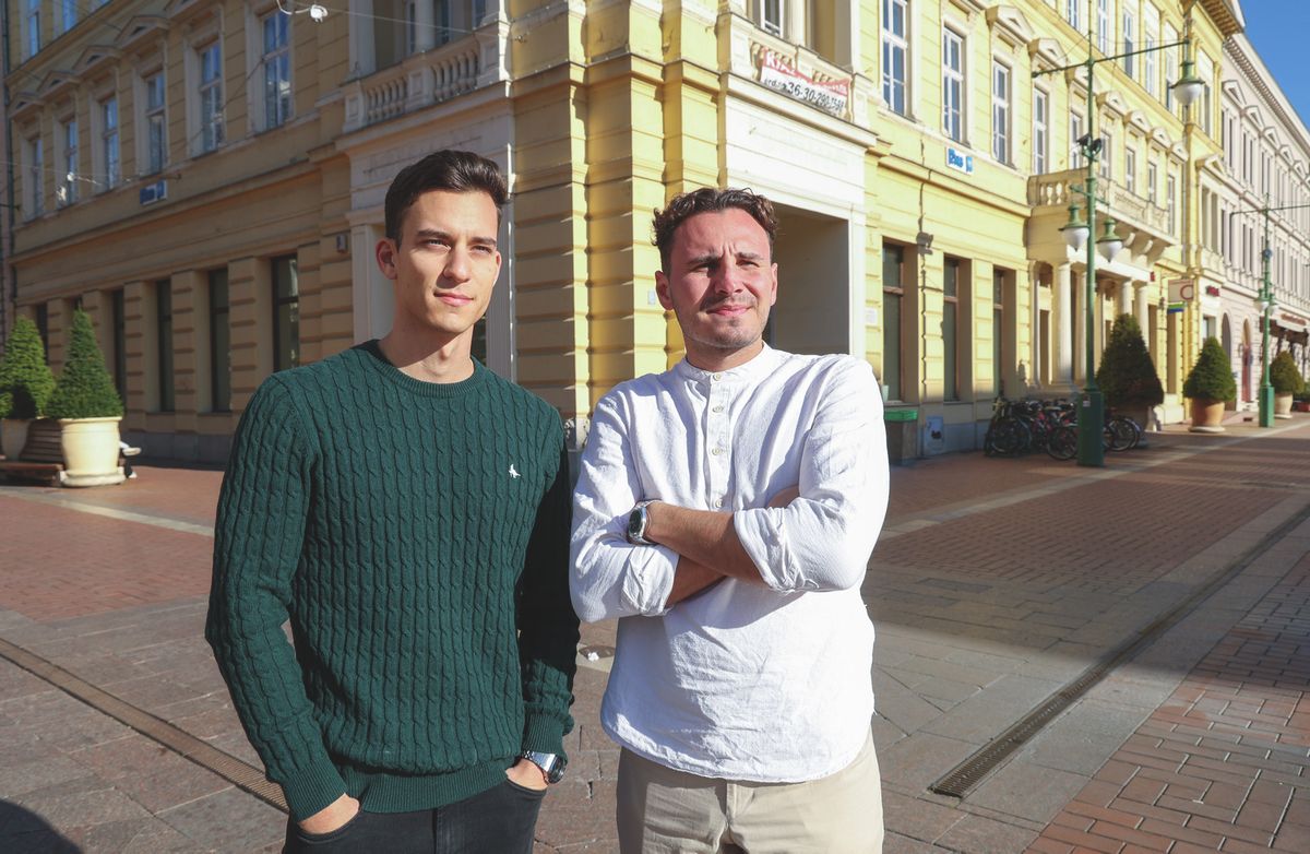 Hegedűs Bence és Szivacski Nimród a Nüx megálmodói. Fotó: Karnok Csaba/Délmagyar